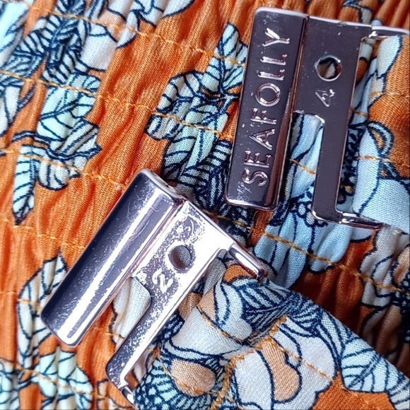 Seafolly Splendor Floral Shirred Bandeau Sz 8/10 Bikini - Picture 12 of 12